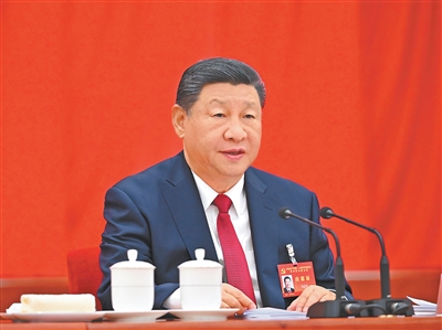 中国共产党第二十届中央委员会第四次全体会议，于2025年10月20日至23日在北京举行。中央委员会总书记习近平作重要讲话。新华社记者谢环驰摄